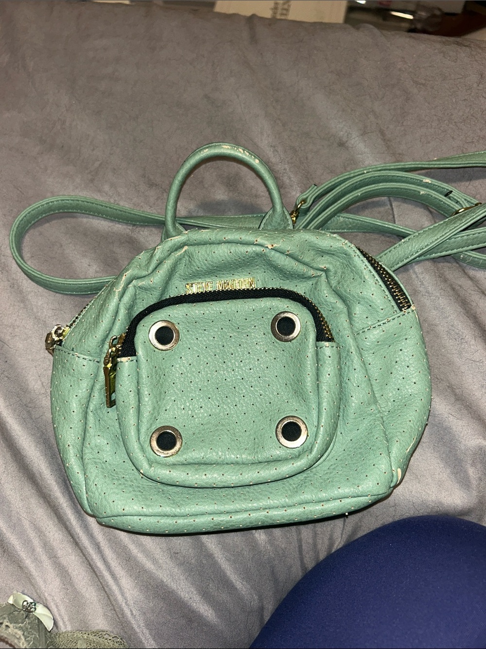 Preowned Steve Madden cute little backpack with signs of wear